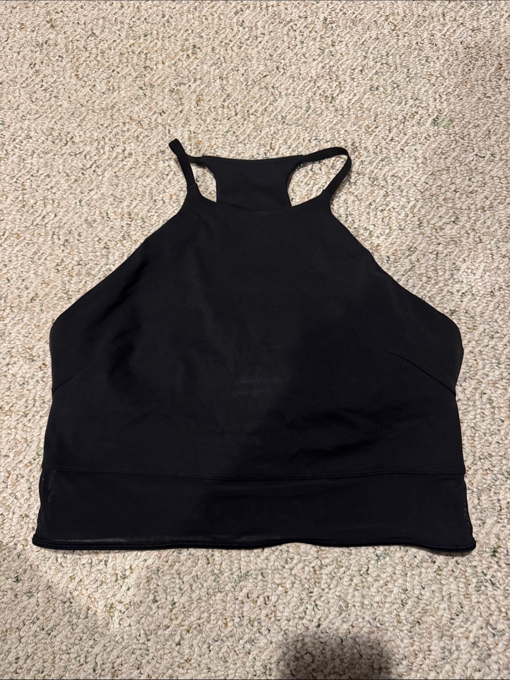Women's Lululemon Black High Neck Racerback Tank Top